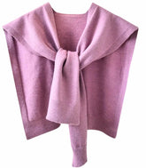 Xale Feminino de Malha Tricotada em lã macia, cor sólida, cobrindo ombros e pescoço, ideal para proteção em dias frios.